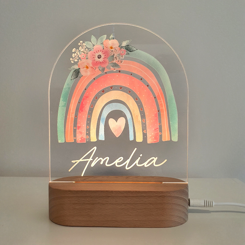 Dad Sign Kids Names Night Light Personalized Fathers Day Gift Engraved  Father
