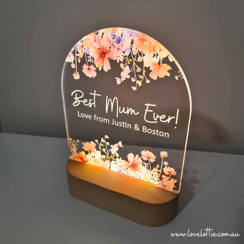 Best Mum Ever - Personalised LED Night Light