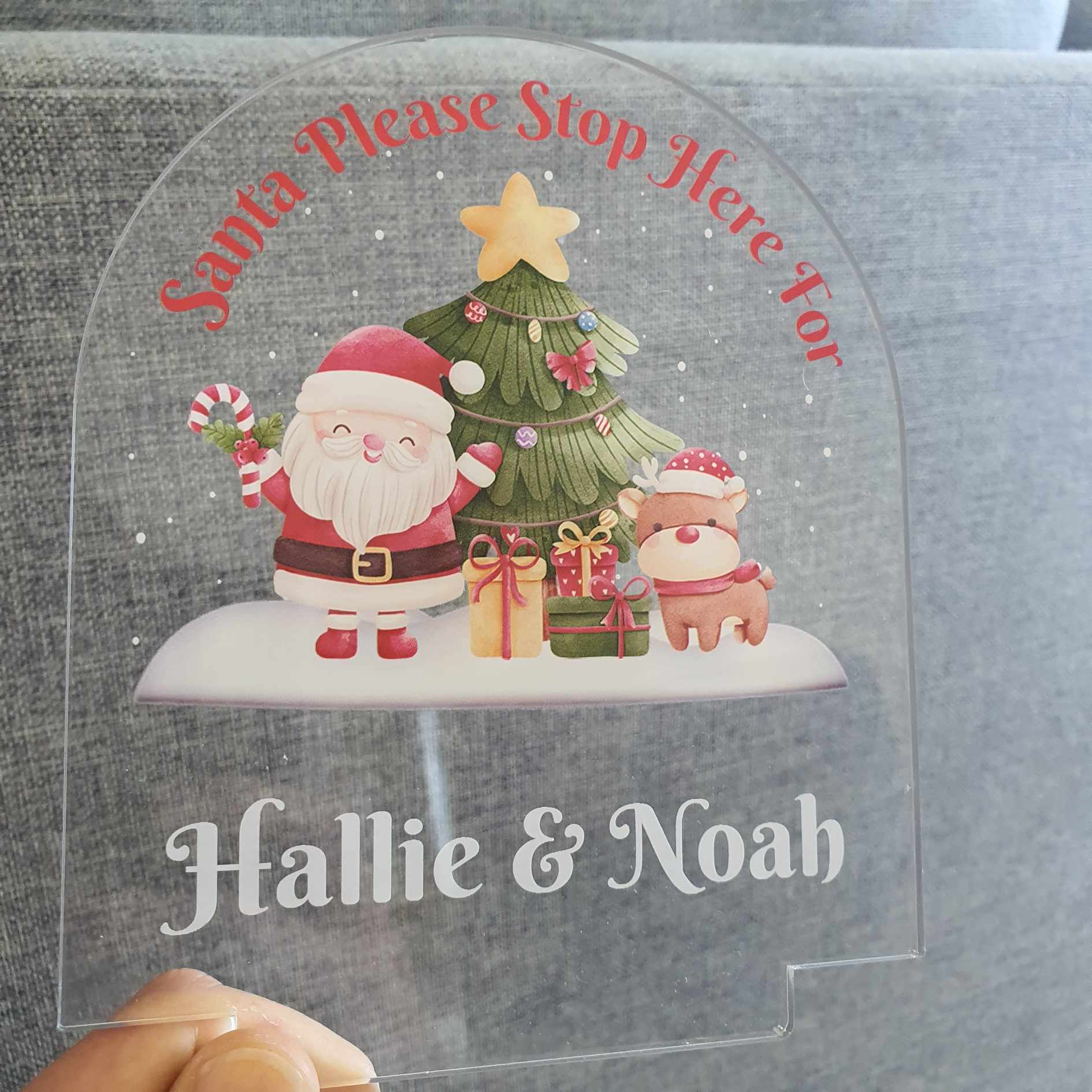 Santa Please Stop Here - Additional Plaque (plaque only)