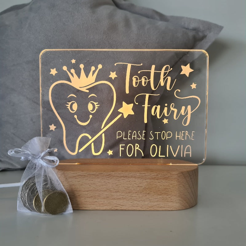 Personalised Baby Night Light - Tooth Fairy