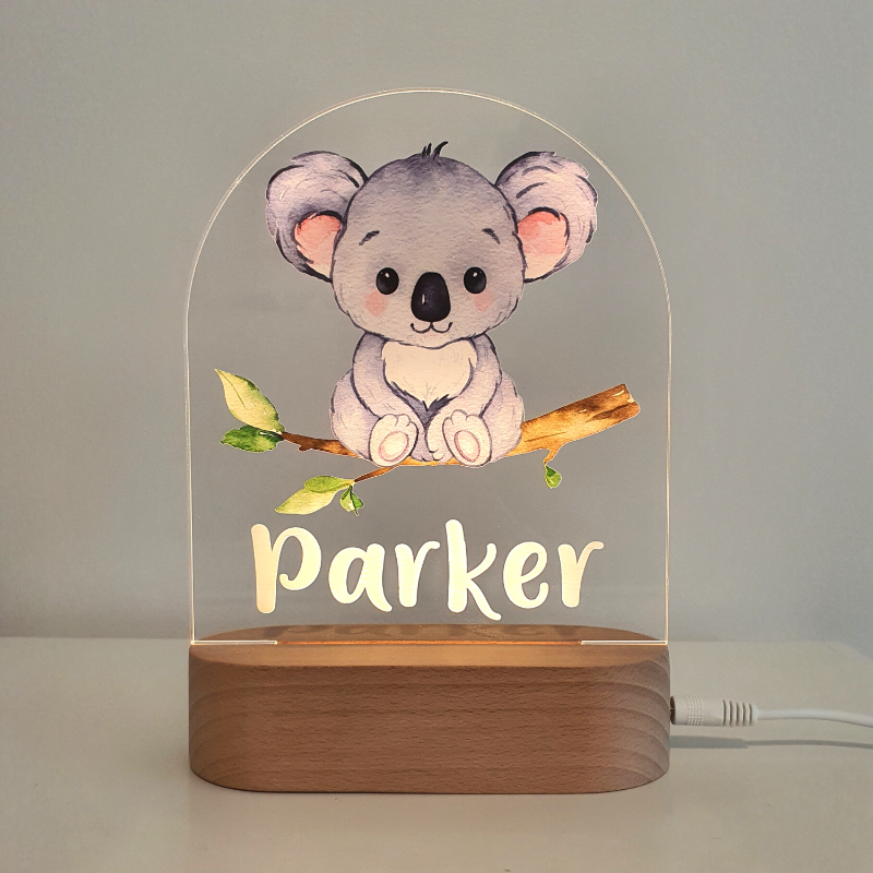 Personalised Gifts Night Light for Kids - Printed Koala