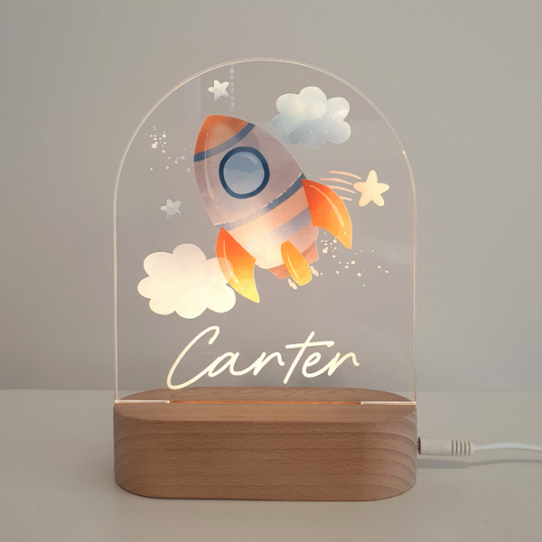 Space rocket on sale night light