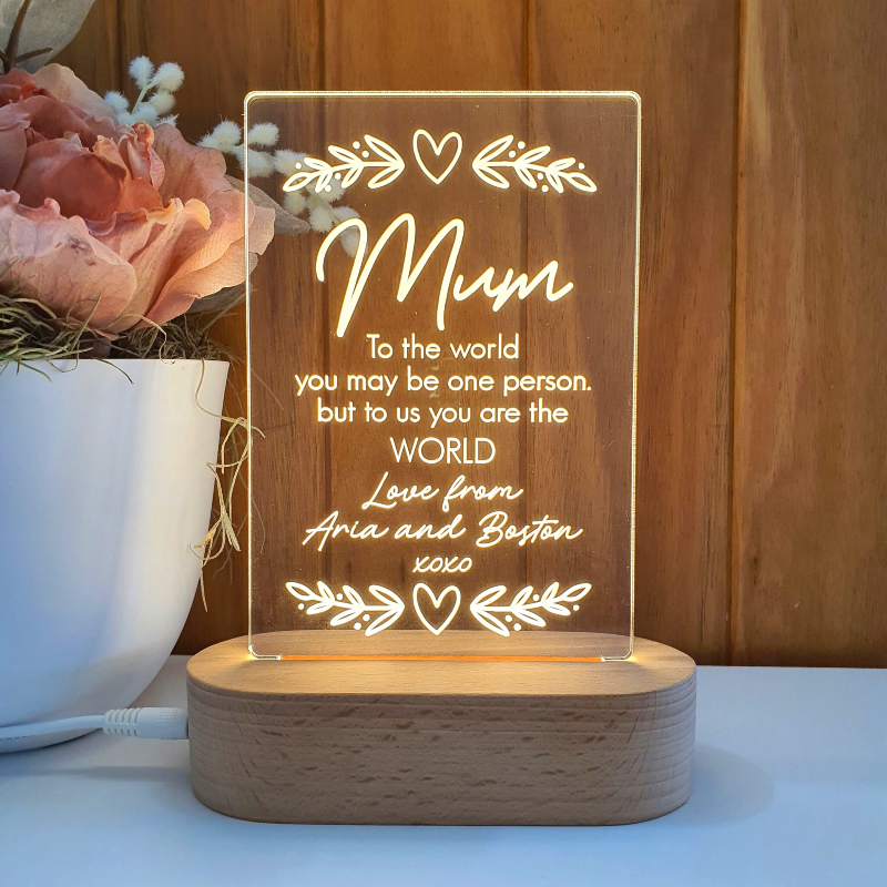 Mothers Day Gift Light Personalised - Mum