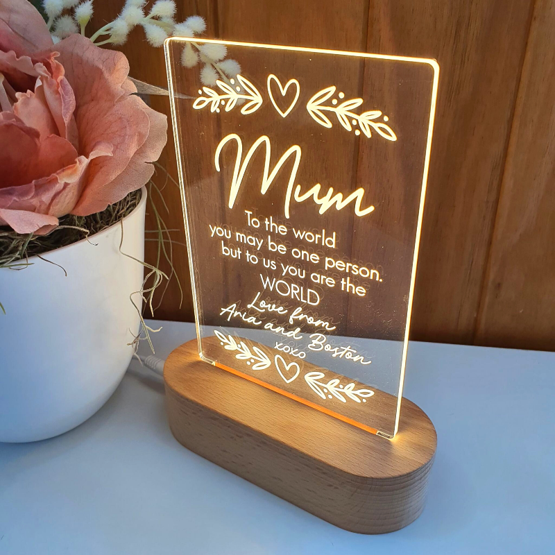 Mothers Day Gift Light Personalised - Mum