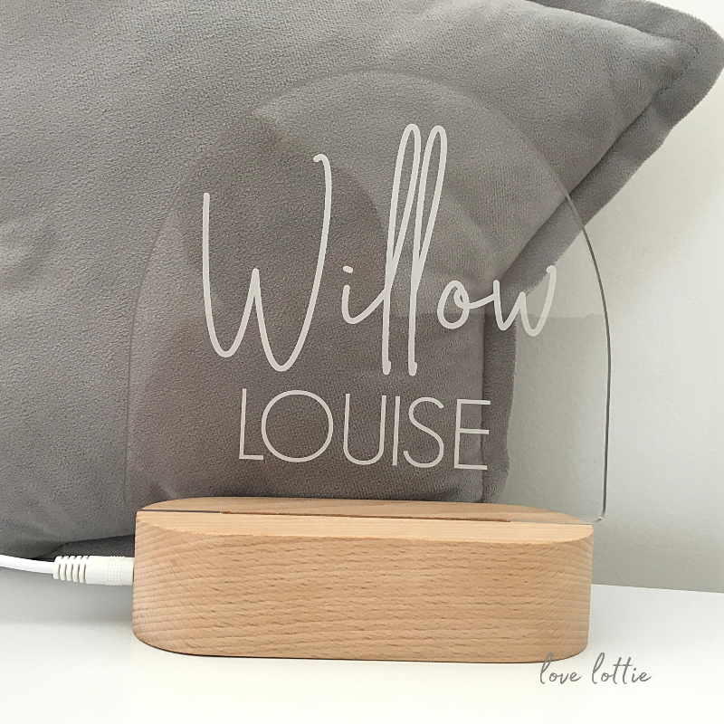 Personalised Kids Night Light - Willow Louise Design