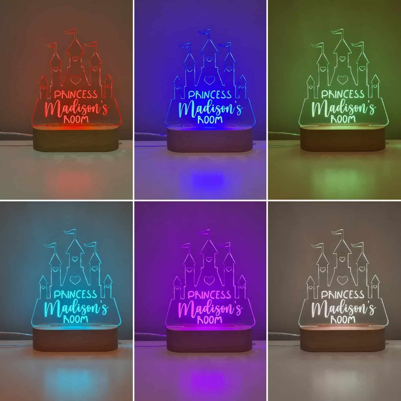 Personalised Baby Night Light - Castle