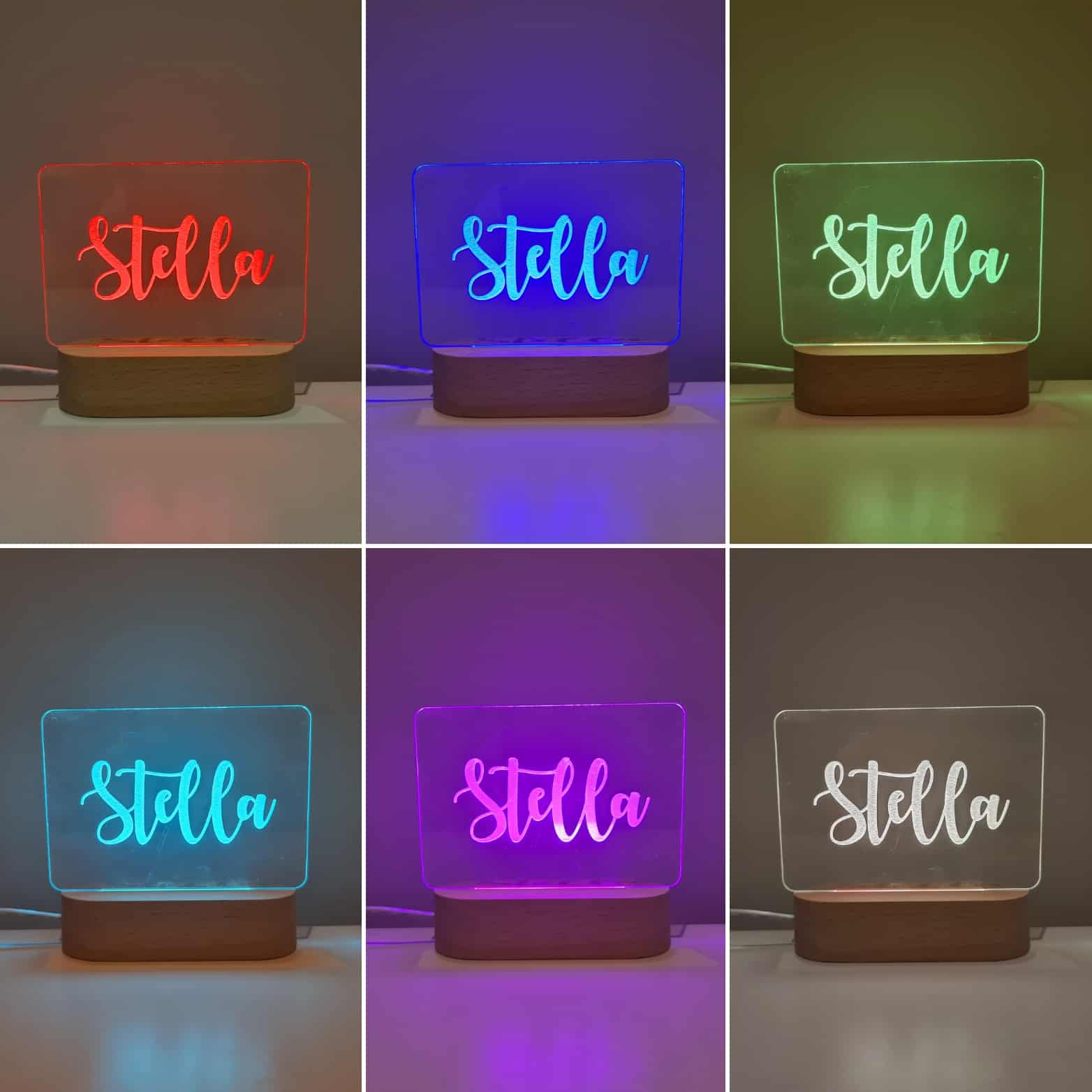 Personalised Baby Night Light - Script