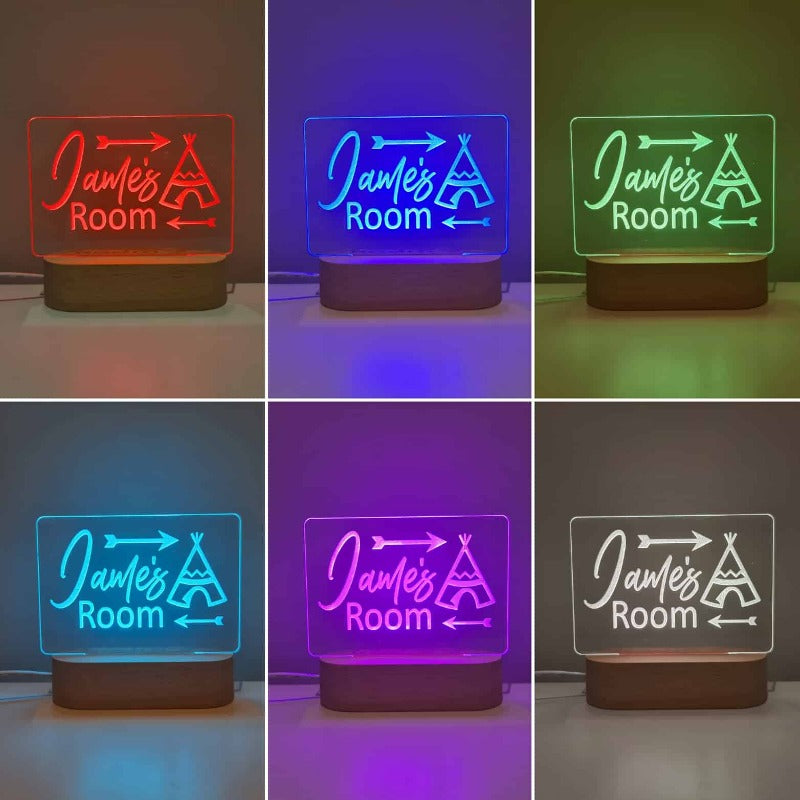 Personalised Baby Night Light - Teepee