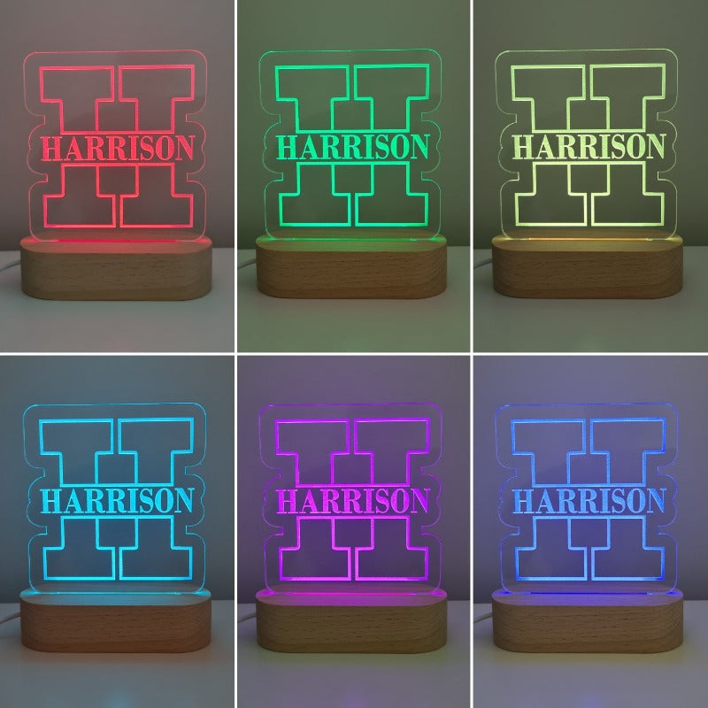 Baby Night Light with Custom Name - Letter Shape