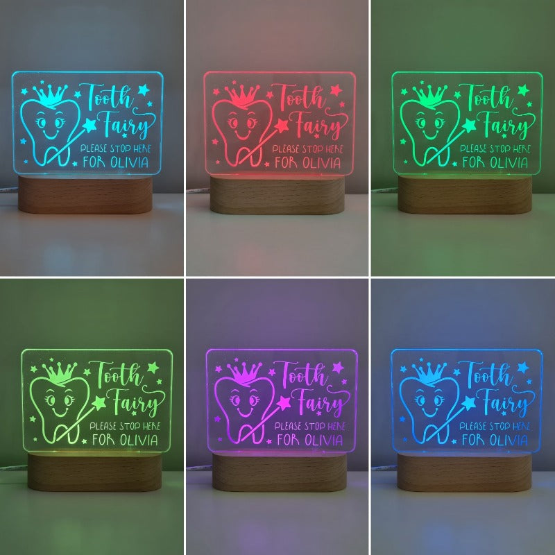 Personalised Baby Night Light - Tooth Fairy