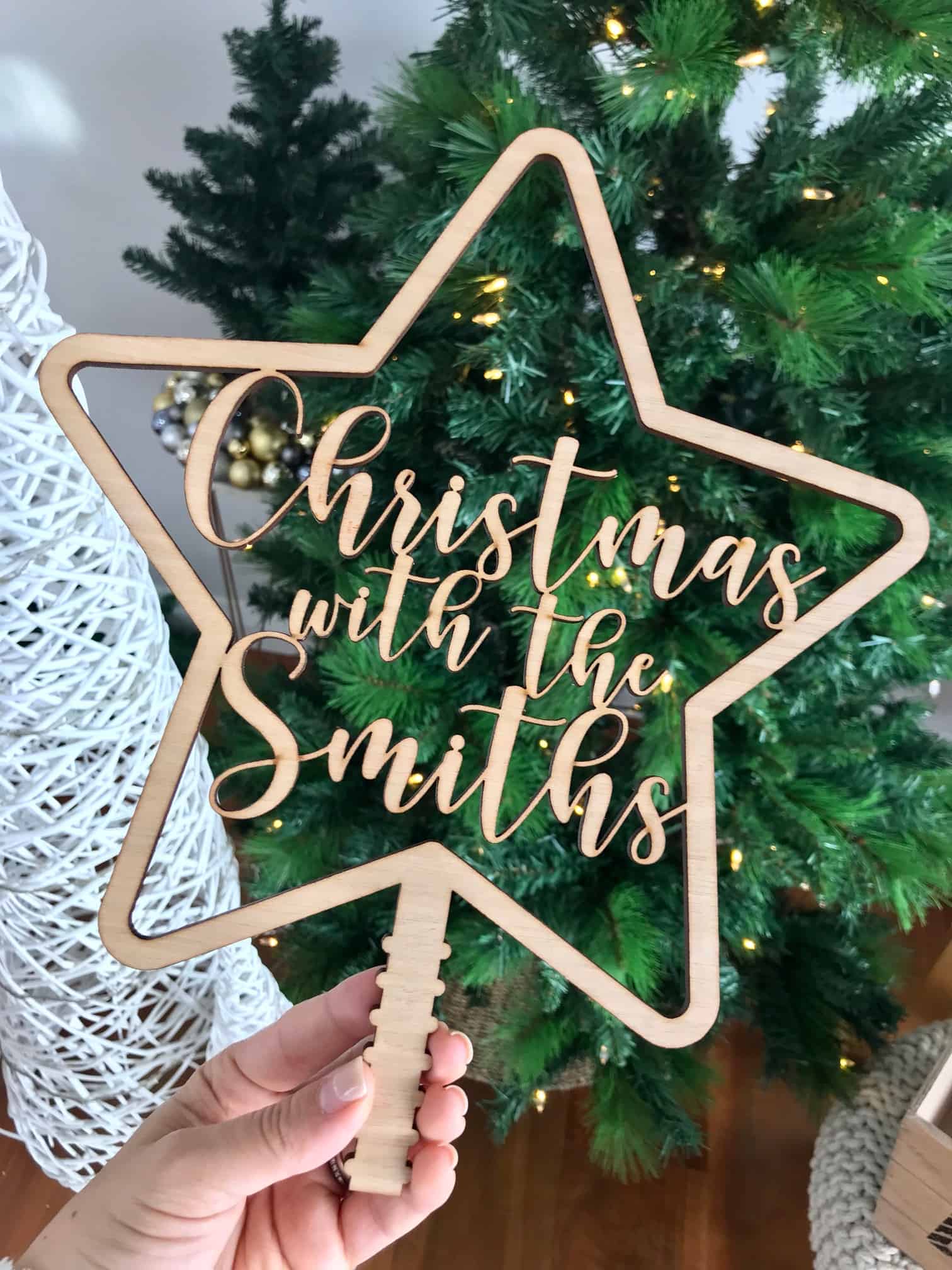 personalised christmas tree star