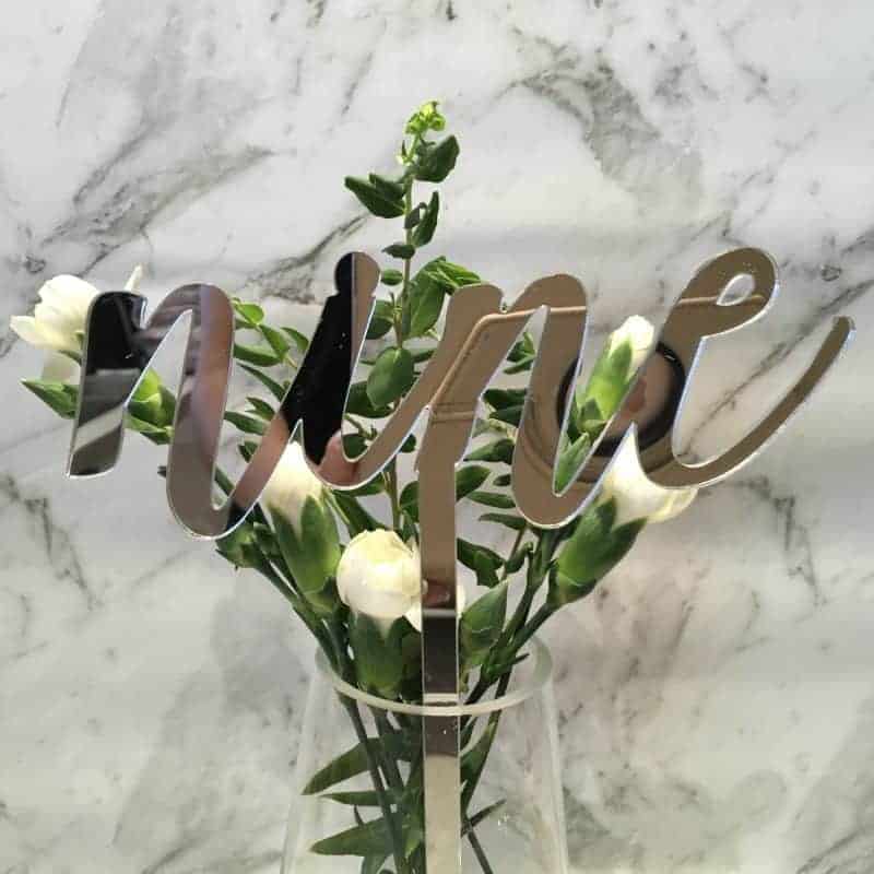 Silver Table Numbers 1 – 20 Mirror Acrylic