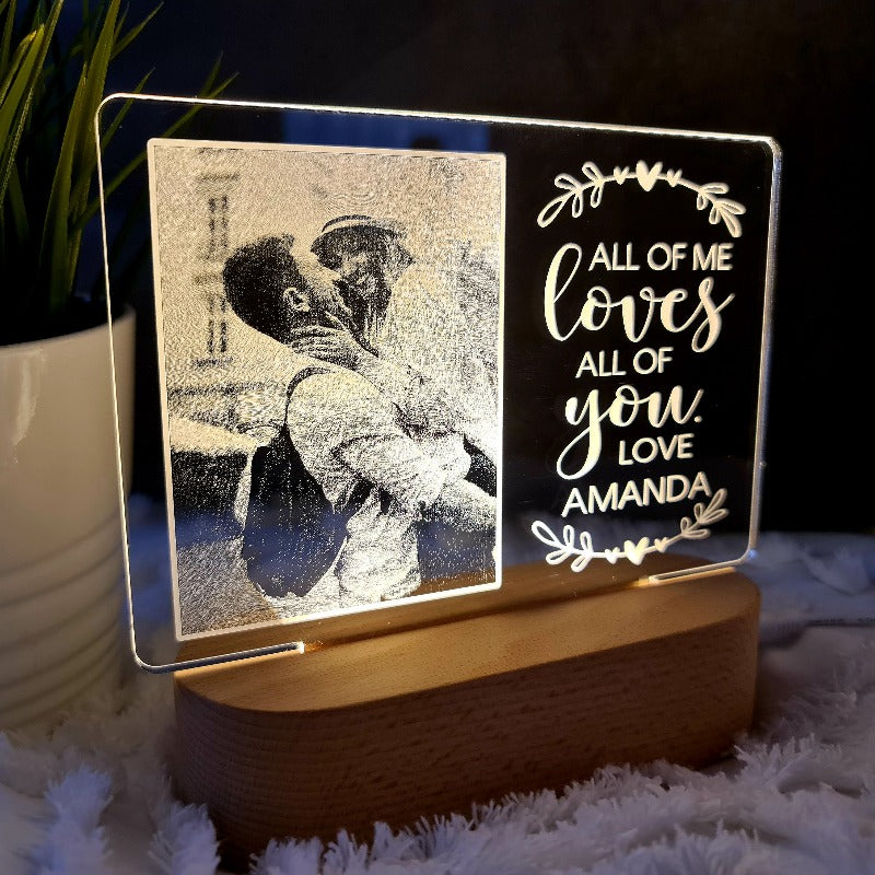 Valentine's Day Personalised Photo Light - Loves You