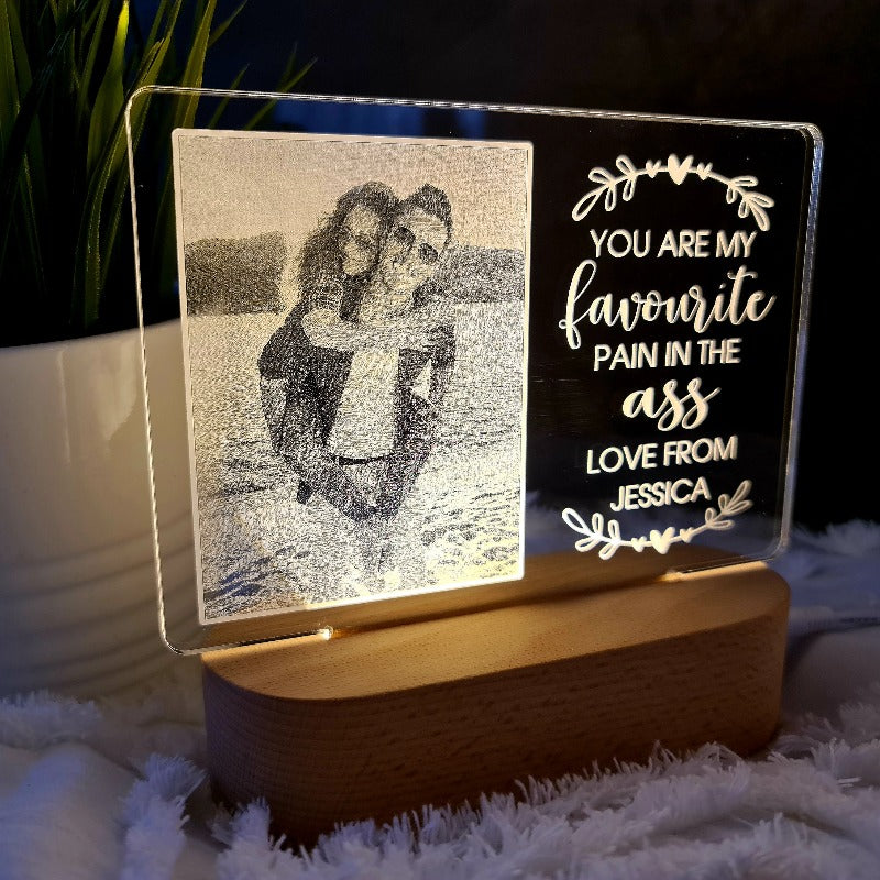 Valentine's Day Personalised Photo Light - Favourite Pain